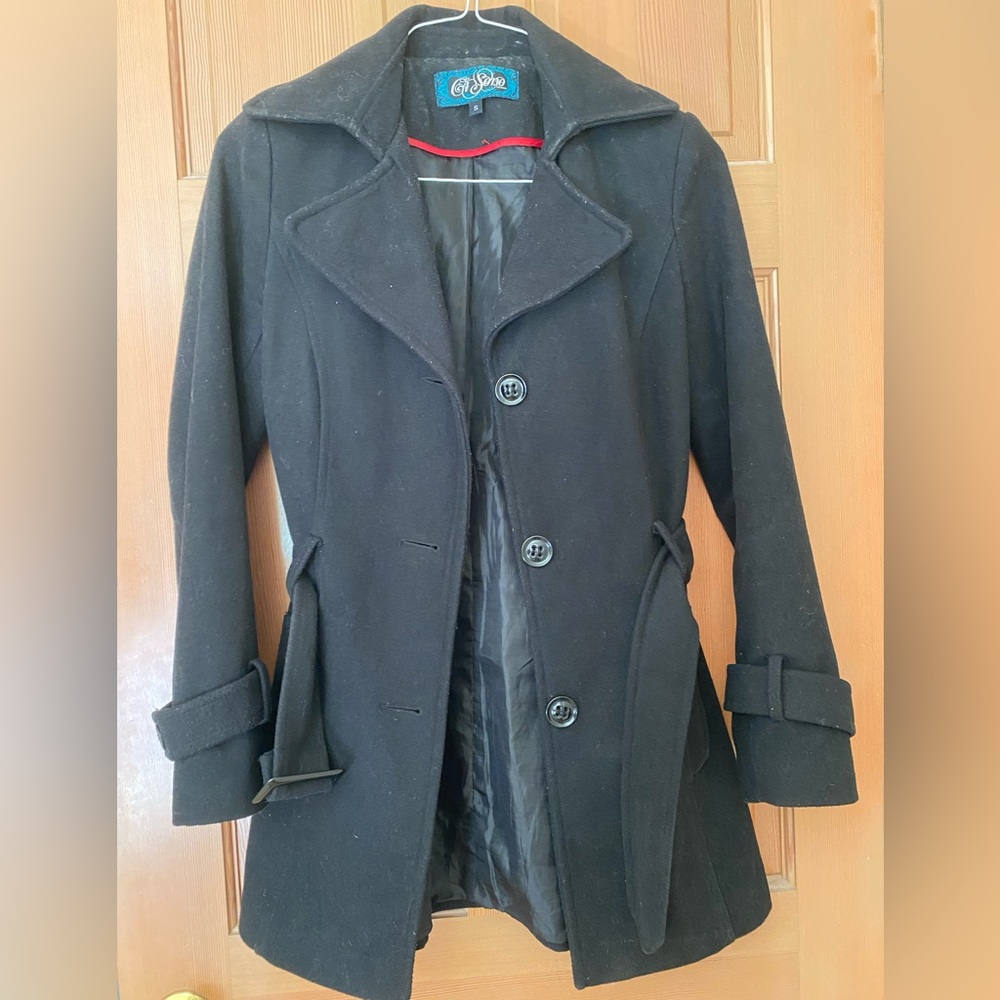 Black peacoat